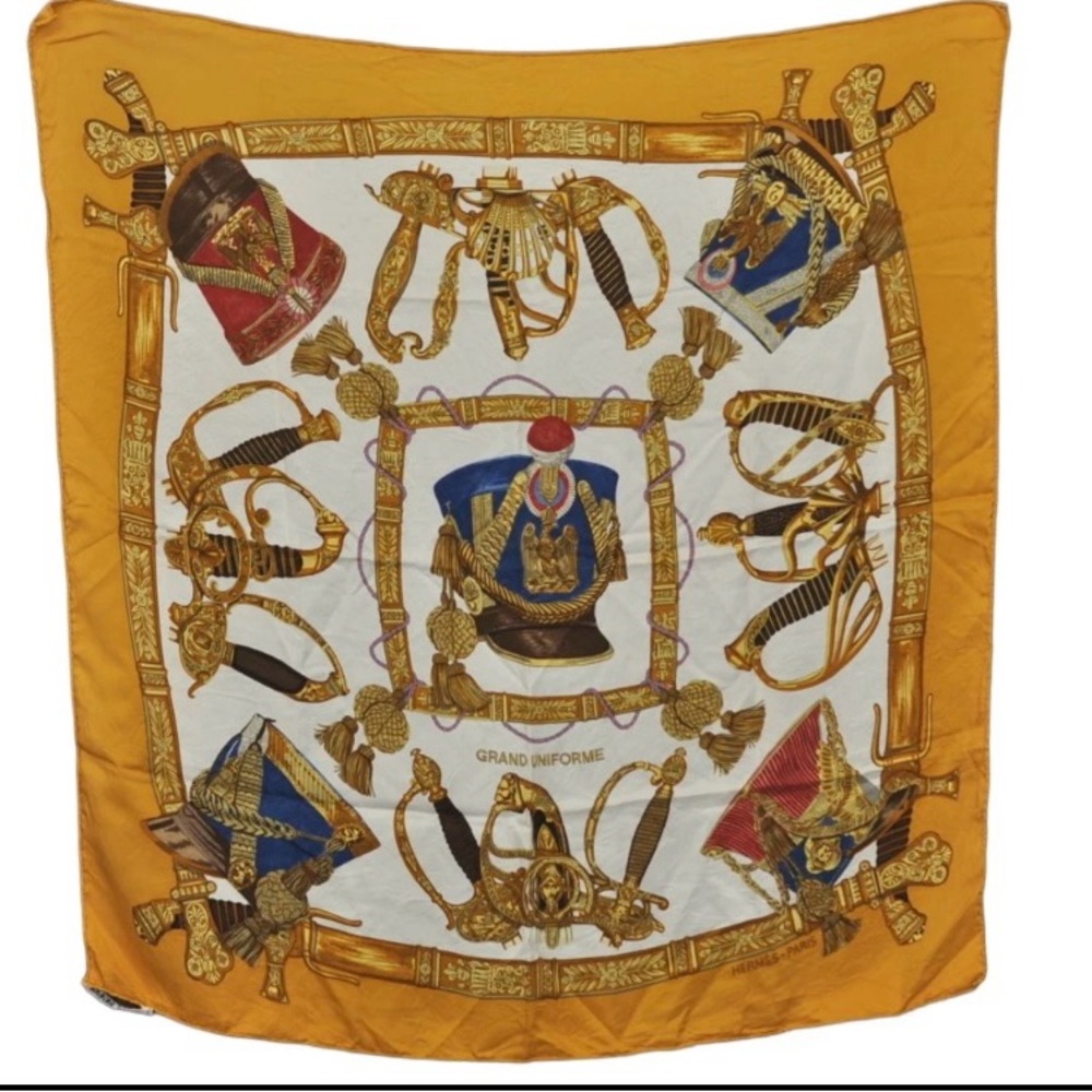 Hermes Silk Grande Uniforme Scarf 90